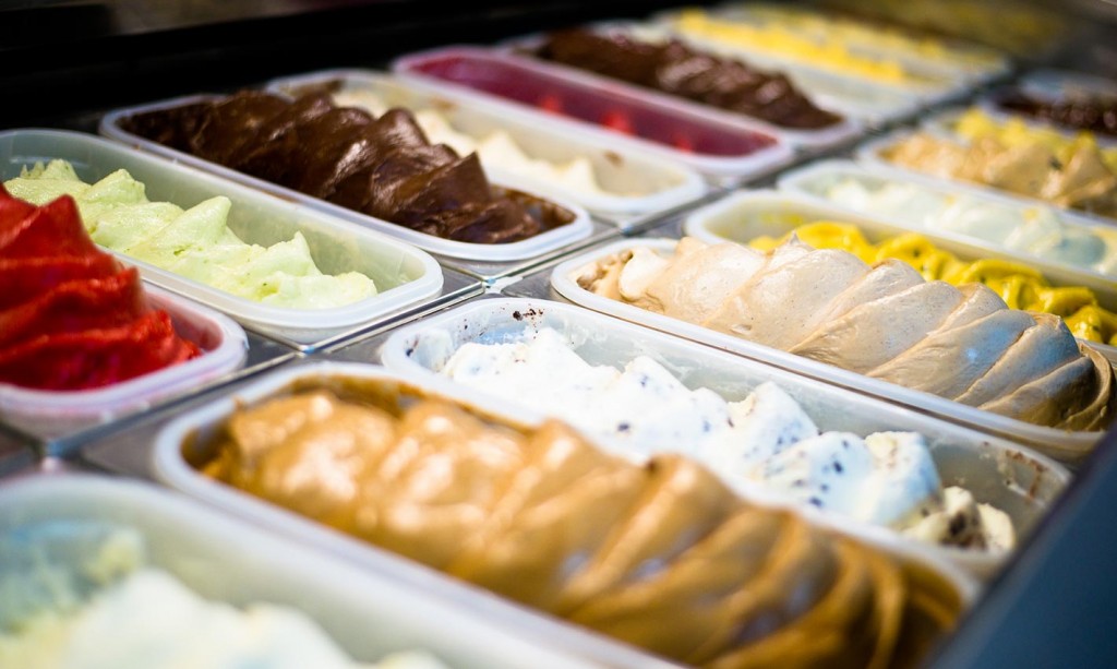 Distintos sabores de helado de la heladería Filippo