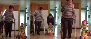 Bebé versus bisabuela: ¿quién gana la carrera?