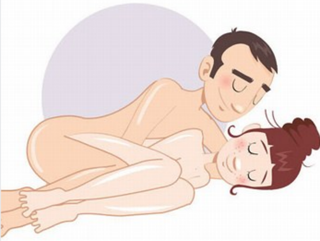 Posición sexual llamada la cuchara 