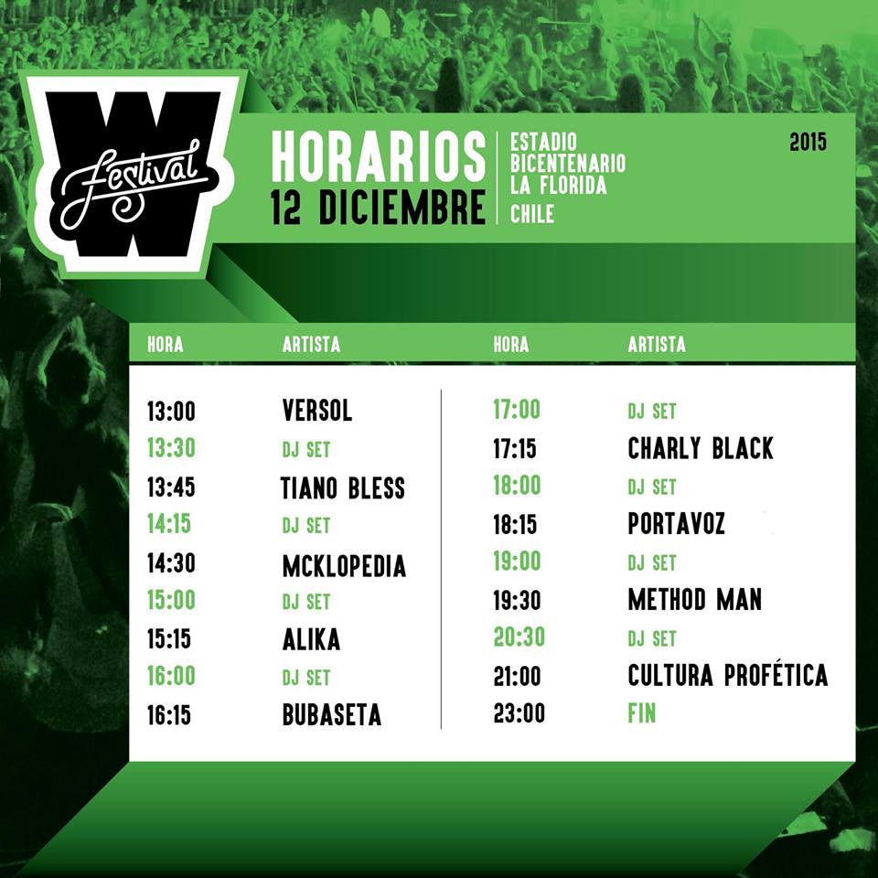 horarios W Festival