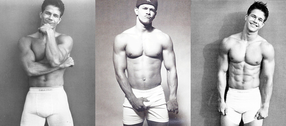 Mark Wahlberg posando con ropa interior de Calvin Klein