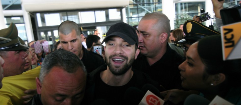 Pablo Alborán llegó a Chile