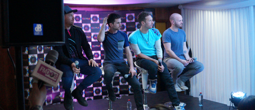Conferencia de prensa Coldplay: "Es increíble para nosotros venir aquí y tocar ante tanta gente"