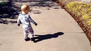 Mira la reacción de este pequeño al ver una sombra por primera vez