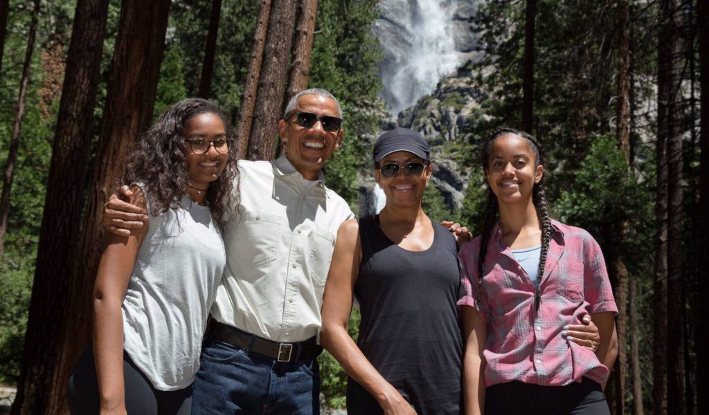 Obama y sus hijas 2