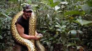 Animador de televisión es atacado por una serpiente en vivo y en directo