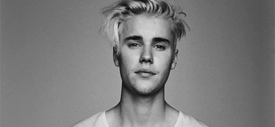 Justin Bieber en blanco y negro