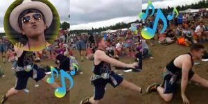 ¡Se pasó! Joven baila emocionado una canción de Bruno Mars