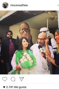 Así fue el matrimonio de Salfate junto a personajes de "Star Wars"