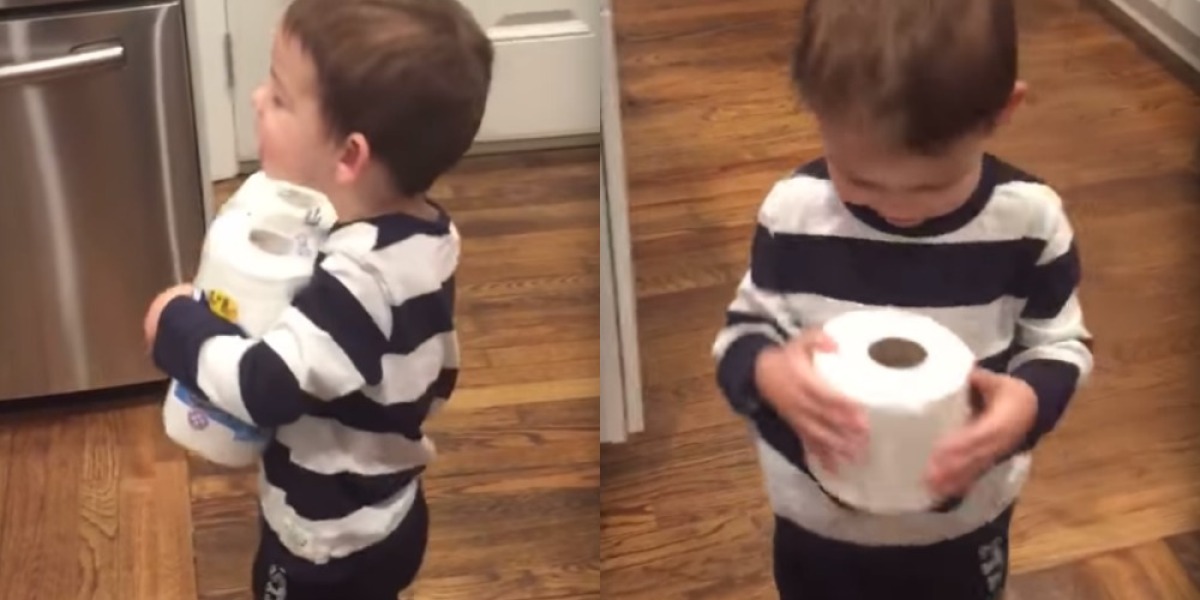 Este niño recibió un papel higiénico de regalo y su reacción revolucionó las redes sociales