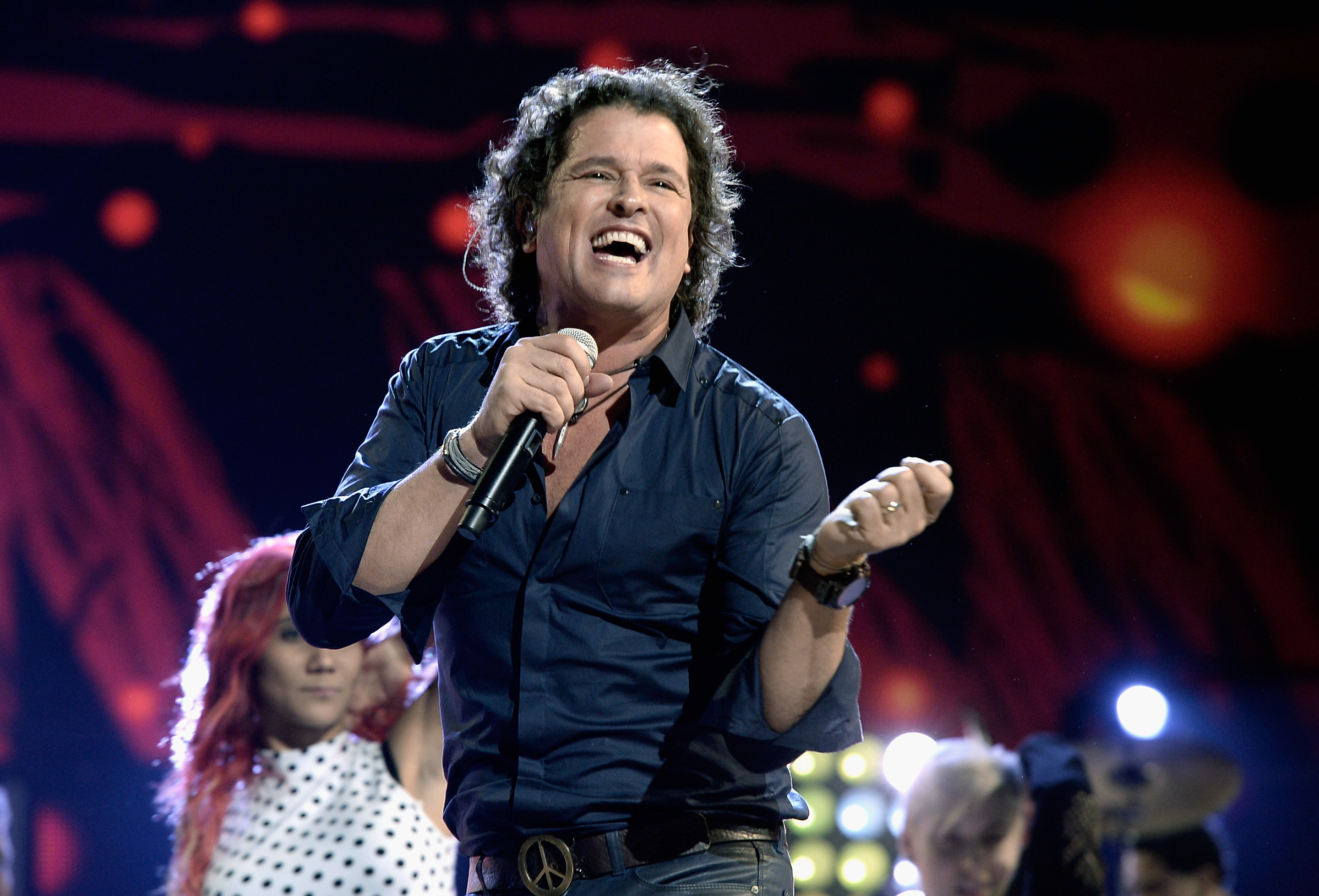 LAS VEGAS, NV - NOVEMBER 19: Singer Carlos Vives performs onstage during rehearsals for the 14th annual Latin GRAMMY Awards at the Mandalay Bay Events Center on November 19, 2013 in Las Vegas, Nevada. (Photo by Kevin Winter/WireImage)