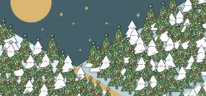 #JuegoFMDOS ¡Encuentra al duende escondido entre los árboles navideños!