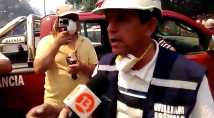 Alcalde de Santa Cruz realiza desesperado llamado por incendio en la zona