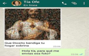 ¡Ups! Tía envió imagen religiosa a su sobrina en WhatsApp sin percatarse de un pequeño detalle