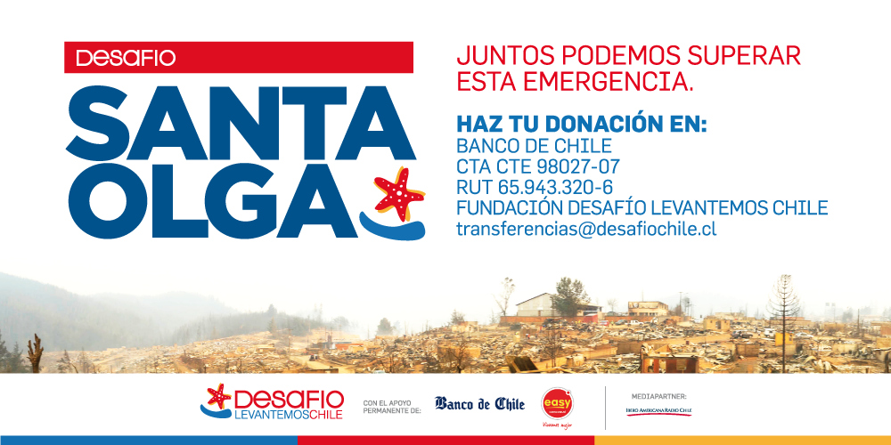 Desafío Levantemos Chile revela nuevo cómputo de su campaña en apoyo a afectados por incendios