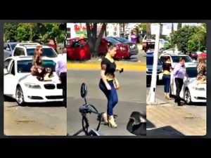 Esta mujer se sube al auto de su marido para evitar que se vaya con su amante