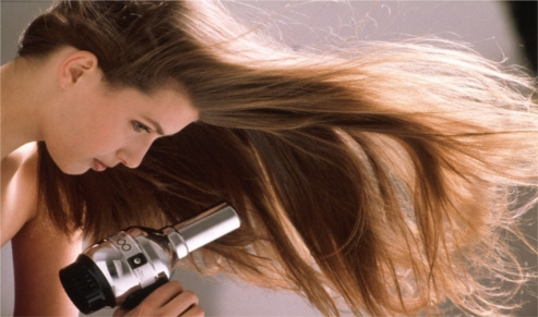 Cabello aplicando calor