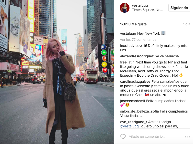 Foto Instagram Vesta Lugg