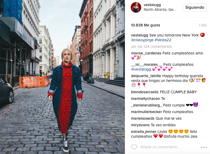 Foto Instagram Vesta Lugg