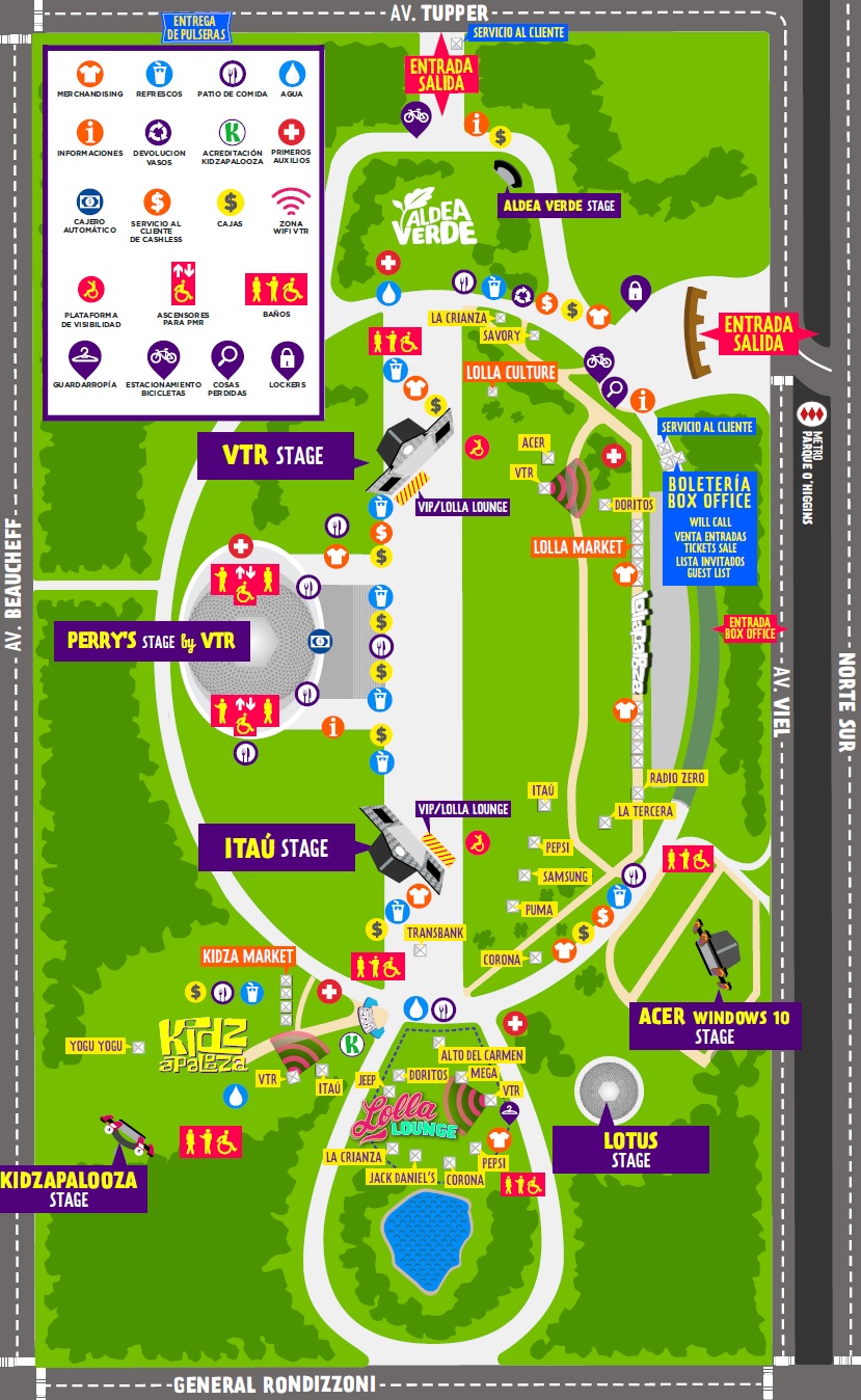Mapa Lolla 2017