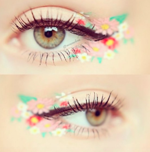 Conoce el famoso delineado de flores que revoluciona las redes sociales