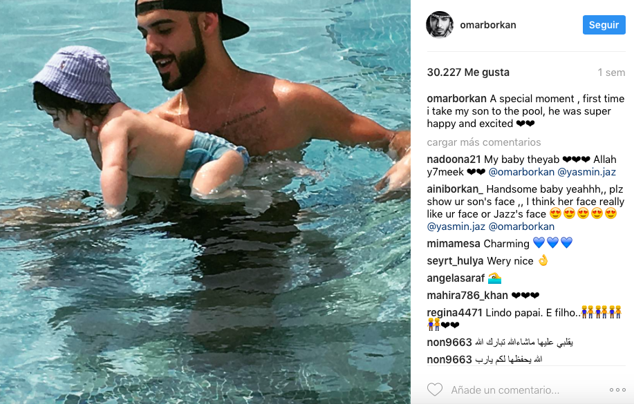 El hombre más guapo del mundo mostró por primera vez la cara de su hijo