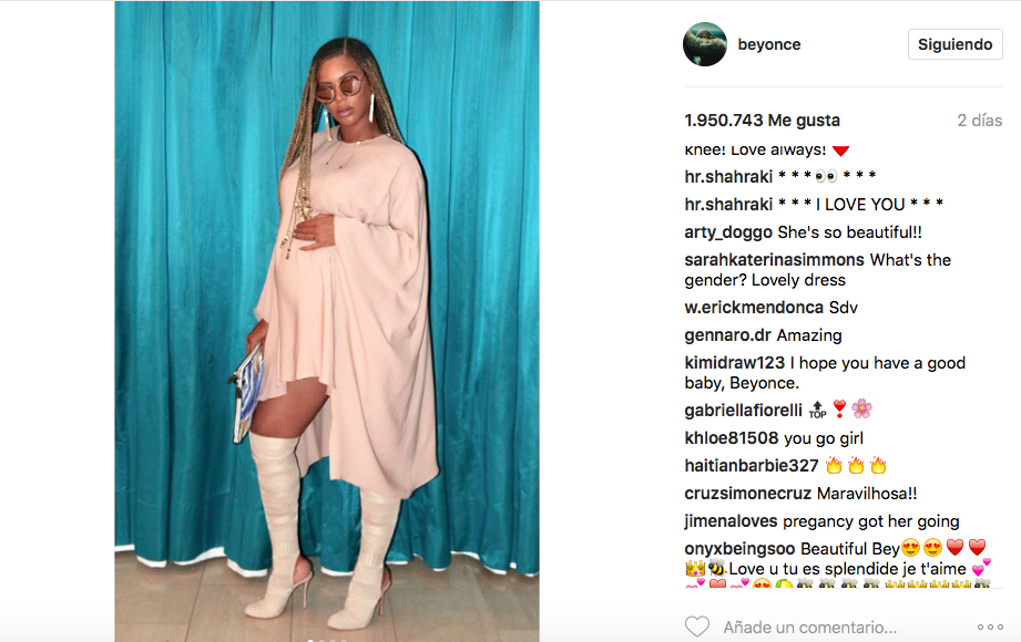 Beyoncé comparte tiernas fotos de su embarazo