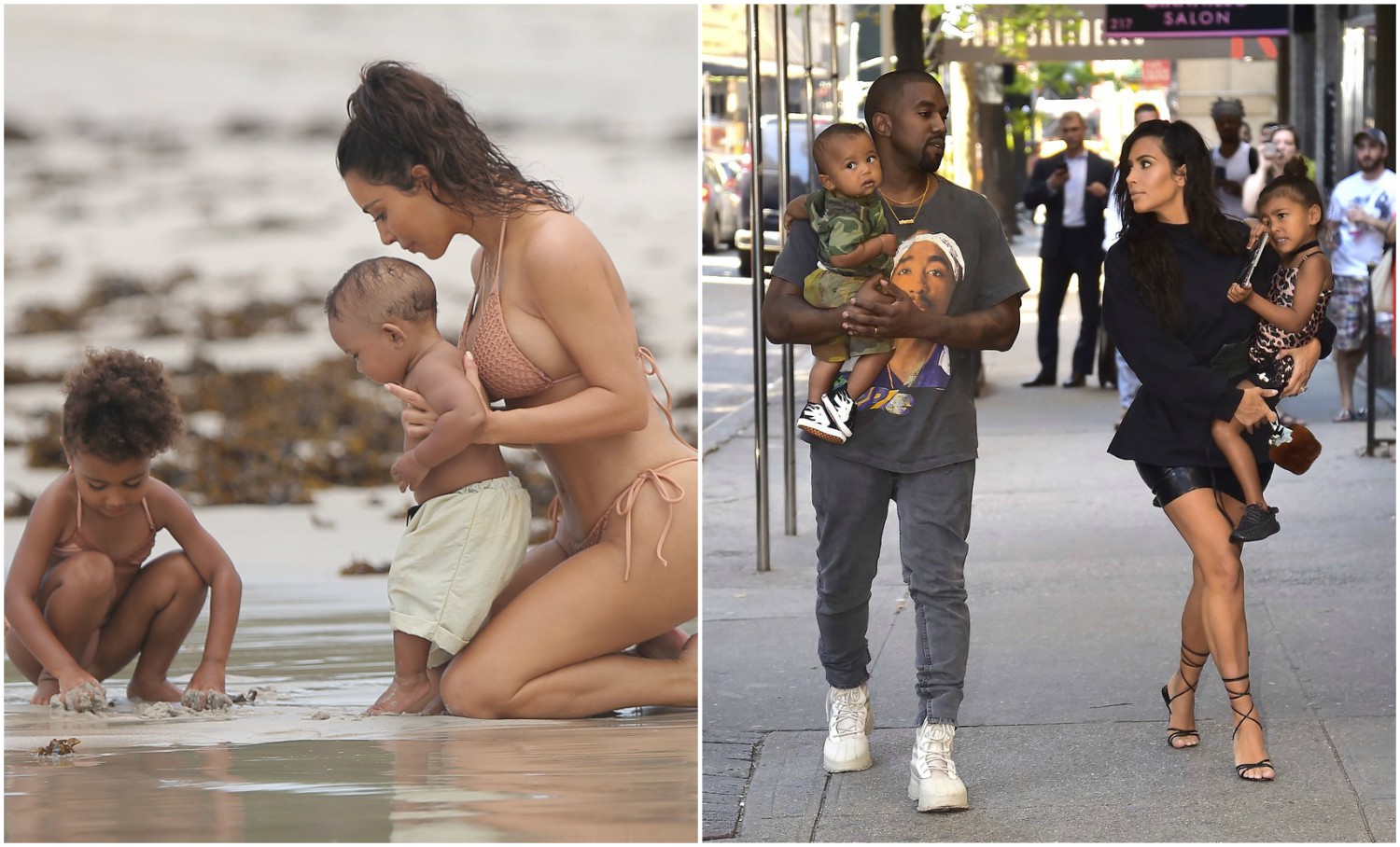 Kim Kardashian y sus hijos