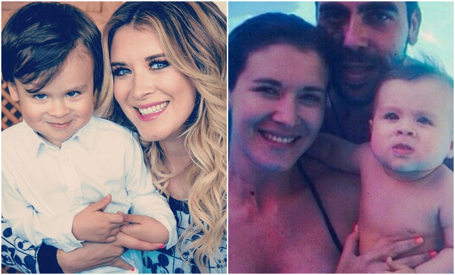 Carla Jara y su hijo