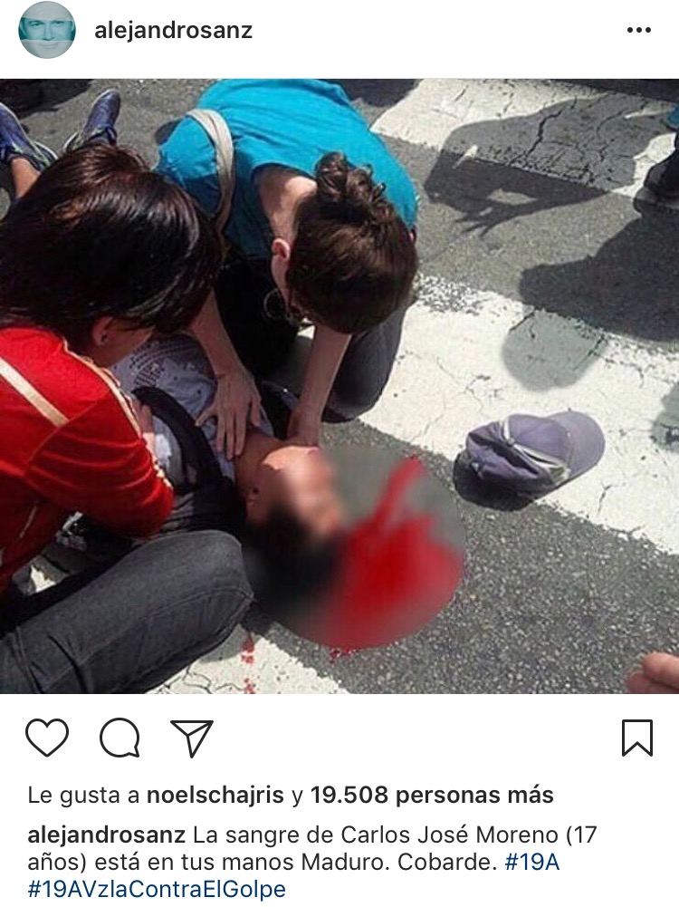 Protestas en Venezuela y la reacción de Alejandro Sanz