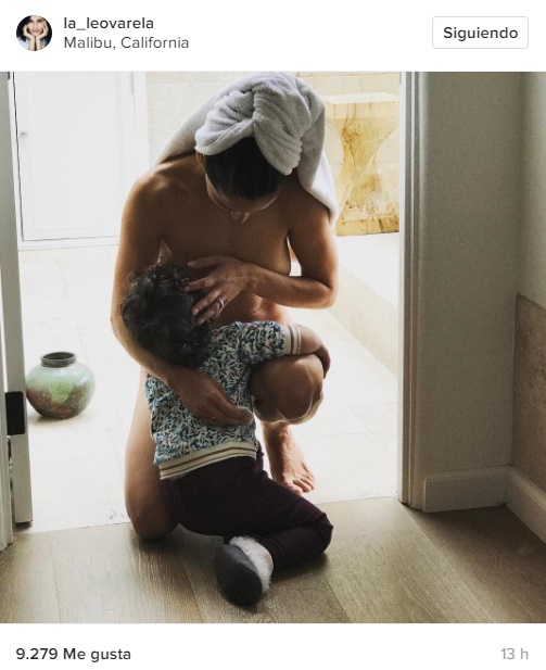 Leono Varela amantando 