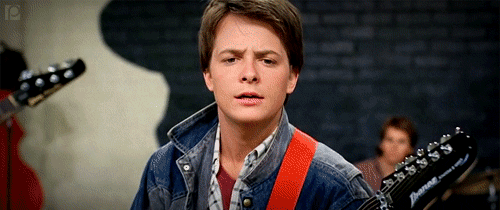 Michael J. Fox en la película Volver al Futuro