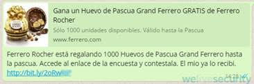 Whatsapp estafa semana santa