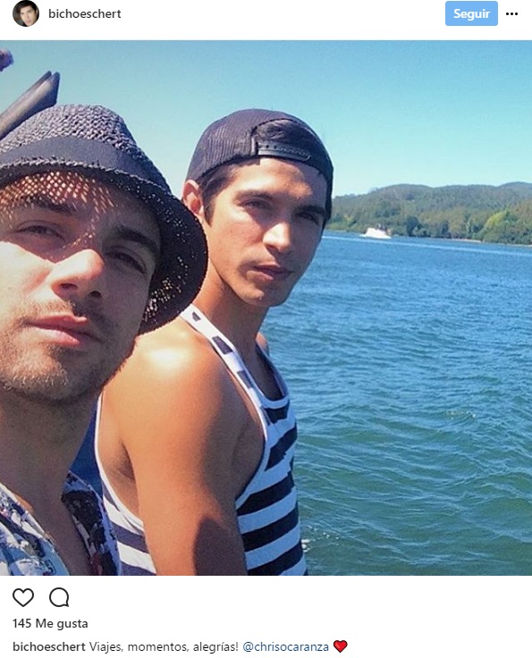 Christián Ocaranza y su novio