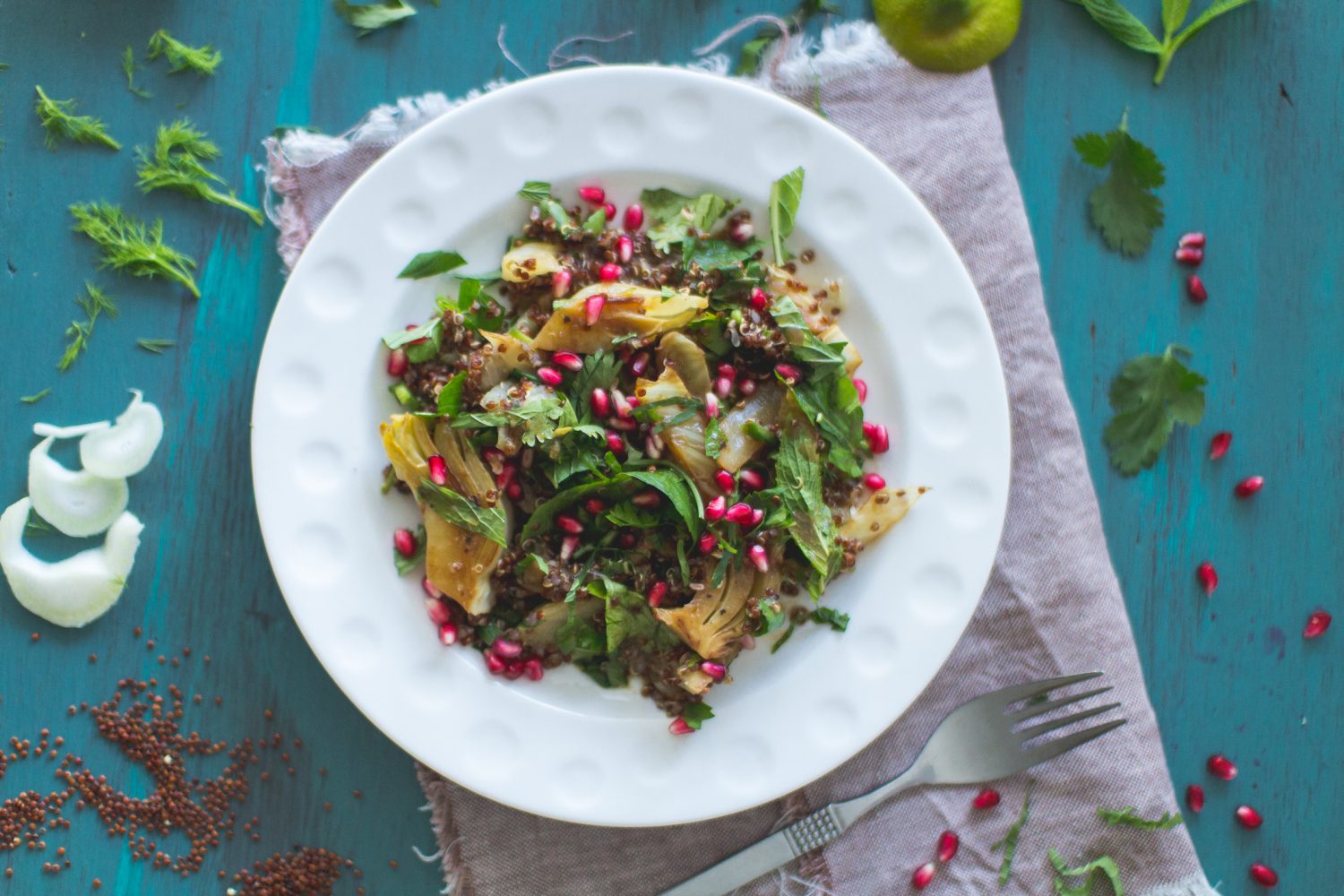 Ensalada de quinoa y granada