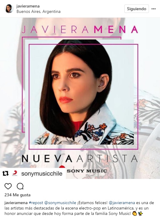 Javiera Mena instagram