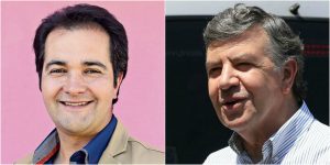 Joaquín Lavín y René de La Vega patinan al ritmo de "Chica rica"