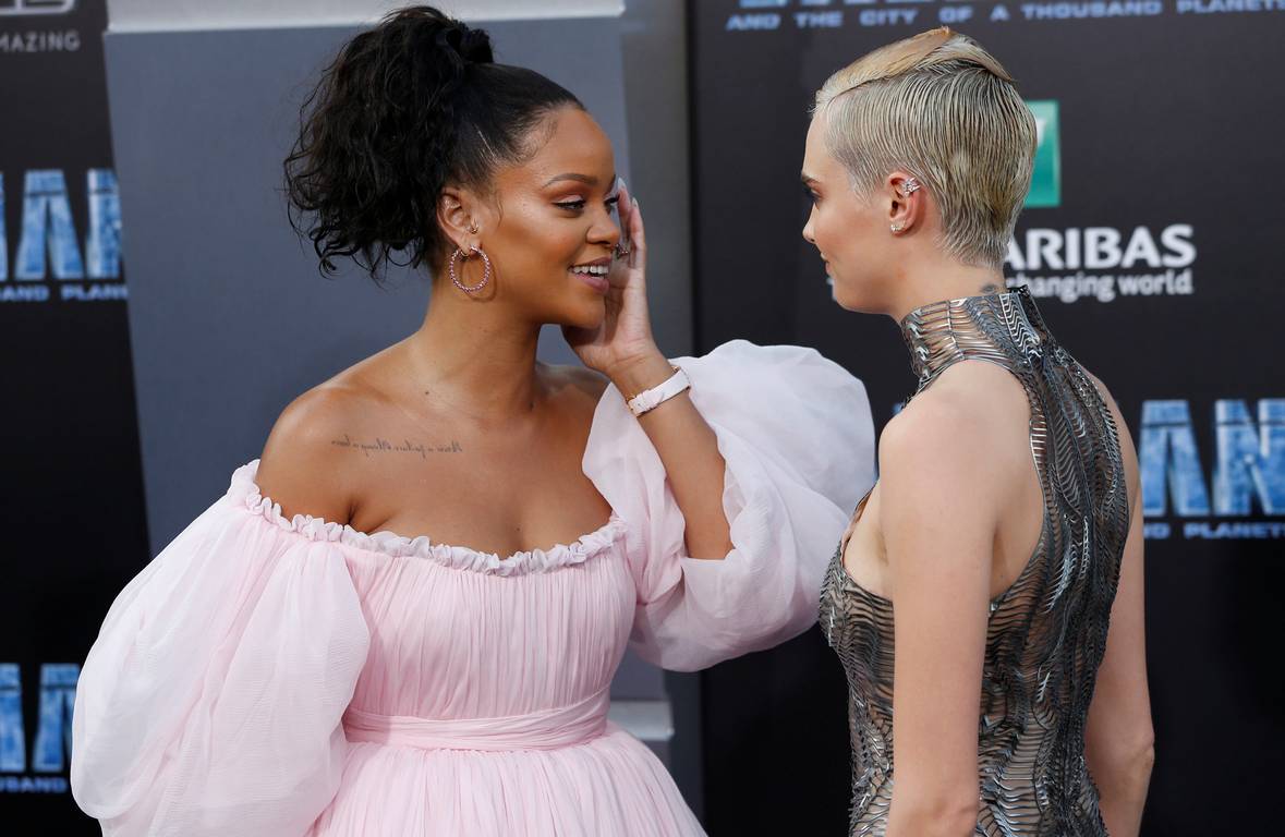 Rihanna, Cara Delevingne y Kendall Jenner se lucen en alfombra roja de "Valerian"