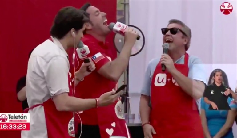 Así fue el momento en que José Miguel Viñuela y Pancho Saavedra se rieron juntos en Teletón