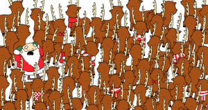 #DesafíoFMDOS ¡Encuentra al oso perdido entre los renos navideños!