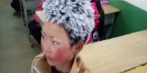 Esta es la historia del niño chino que llegó con su pelo congelado al colegio