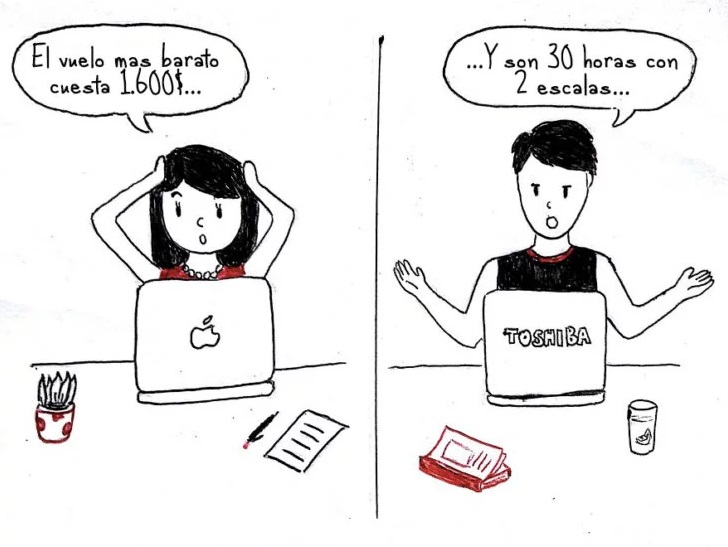 Ilustracion amor a distancia