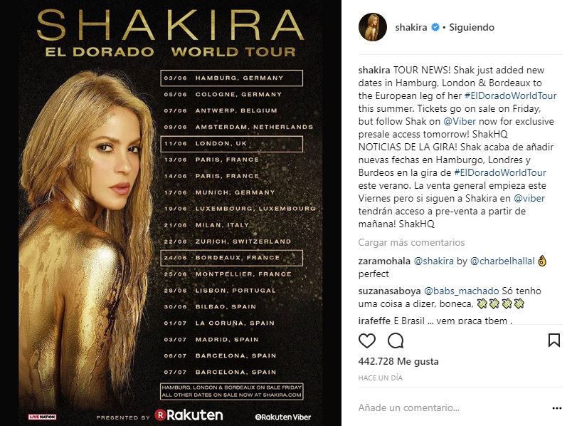 Shakira instagram