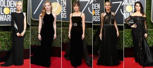 Las únicas tres mujeres que usaron un vestido de color en los Globos de Oro 2018
