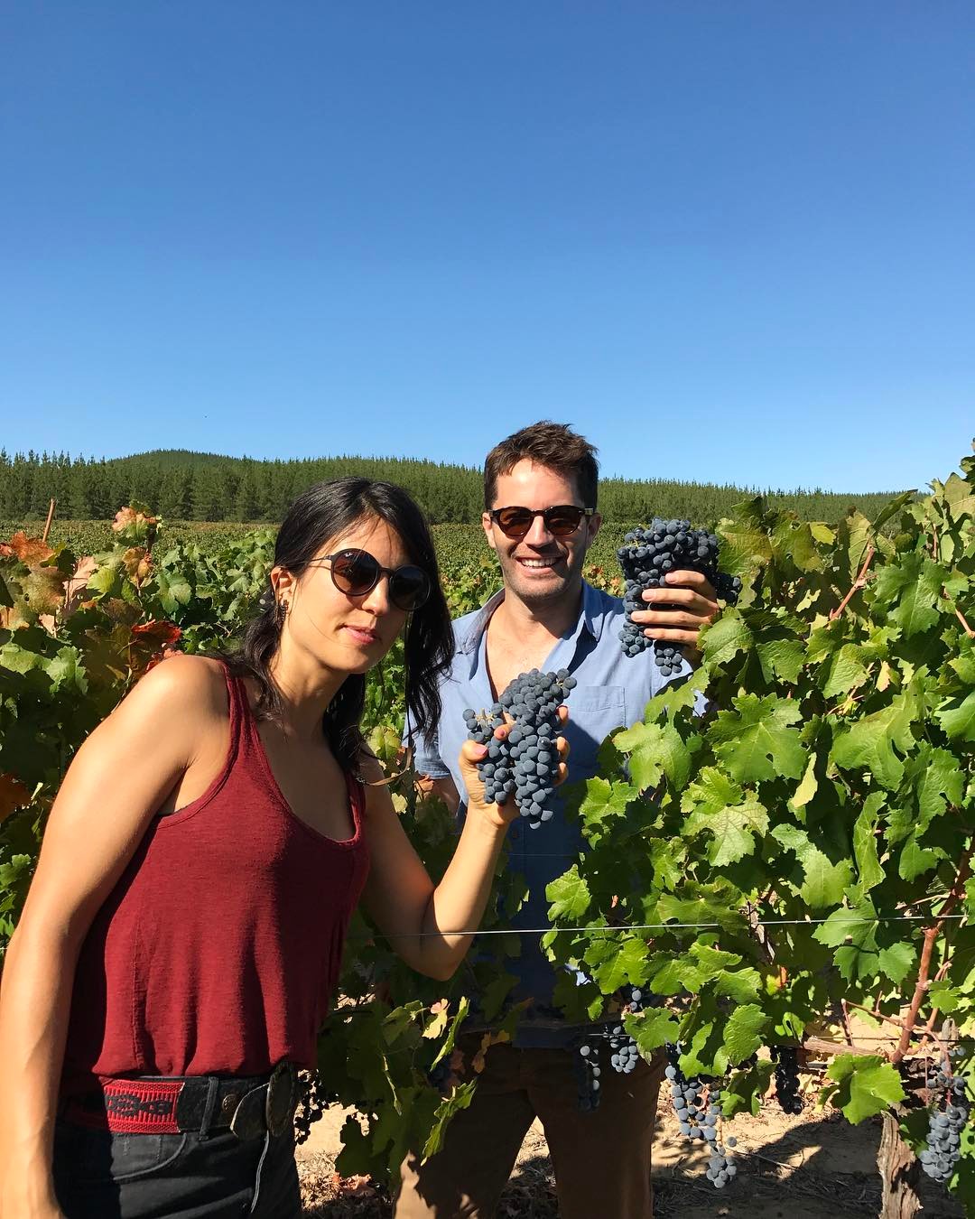 Cristian Arriagada y su pareja