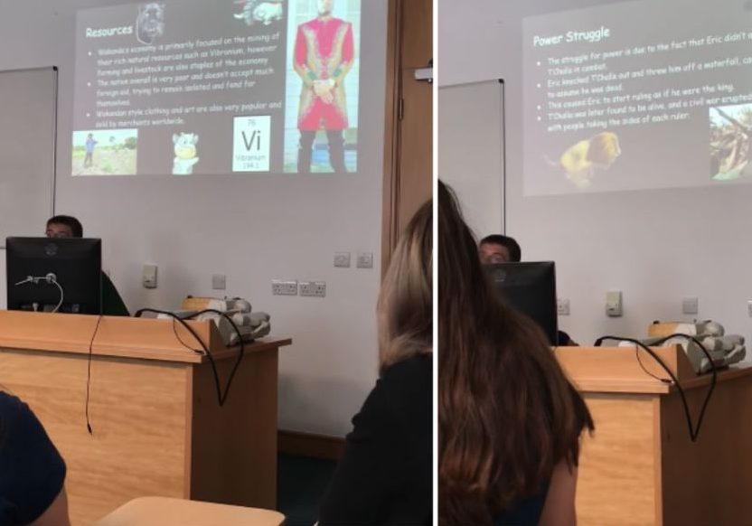 Estudiante disertó sobre "Wakanda" y la profesora le creyó todo