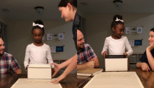 ¡Conmovedor! Niña se entera que será adoptaba y su reacción emociona en redes sociales