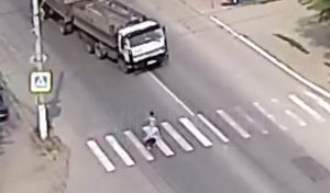 Todo un héroe: Perro salva a su dueña de morir atropellada por un camión