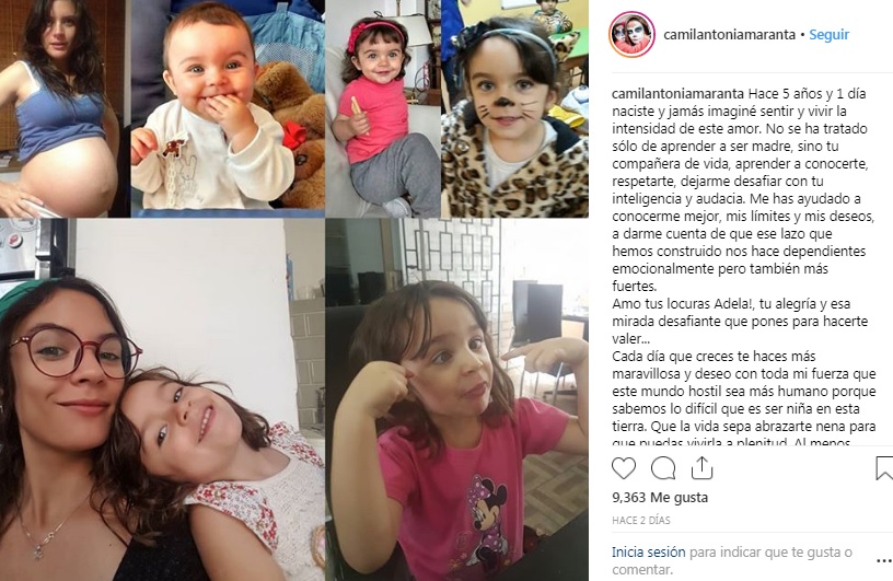 Camila Vallejos hija Adela