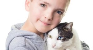 Niño que sufría de bullying adoptó gato con sus mismas condiciones